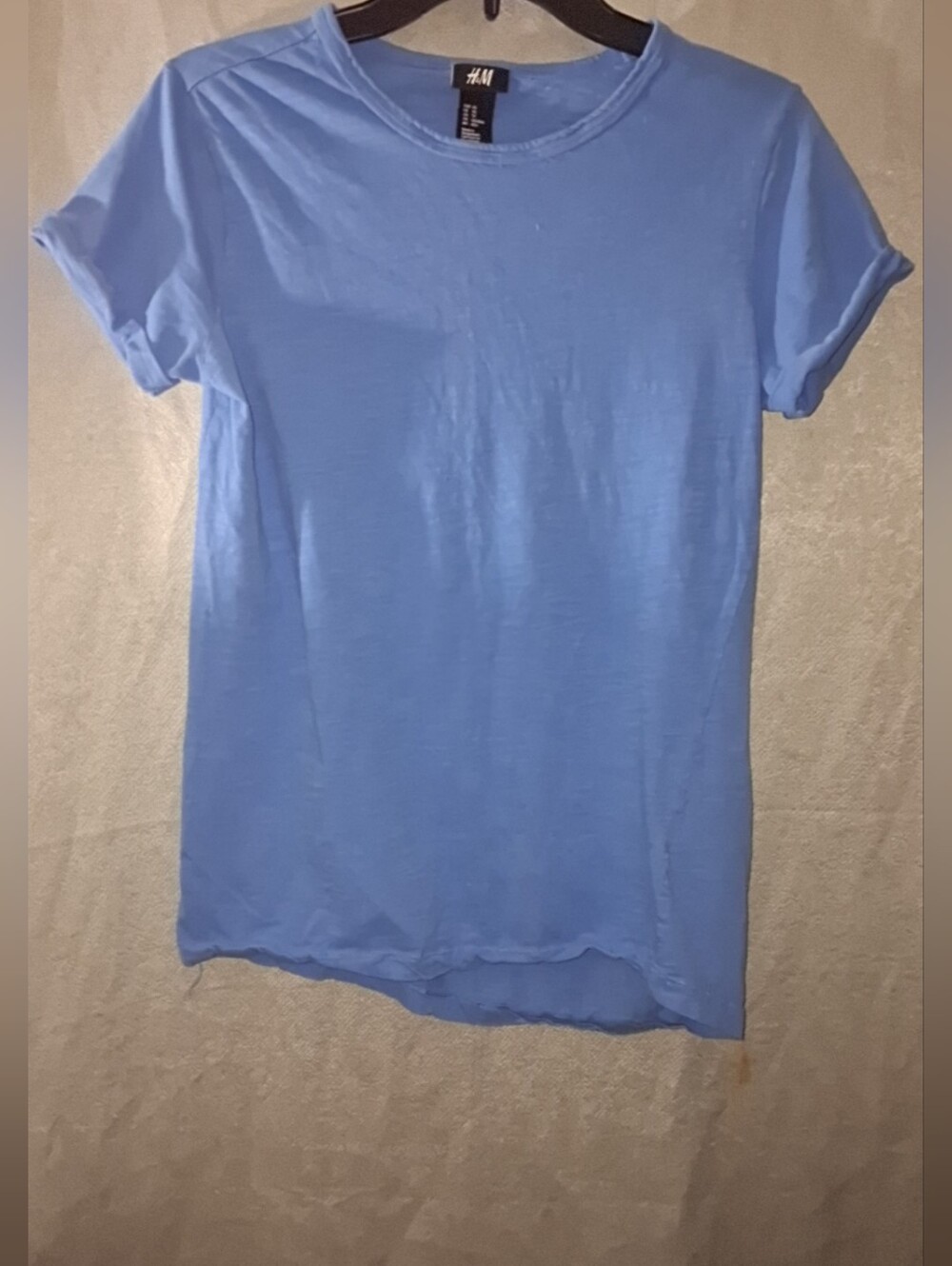 H&M Sky Blue Short Sleeve Crewneck Tee
